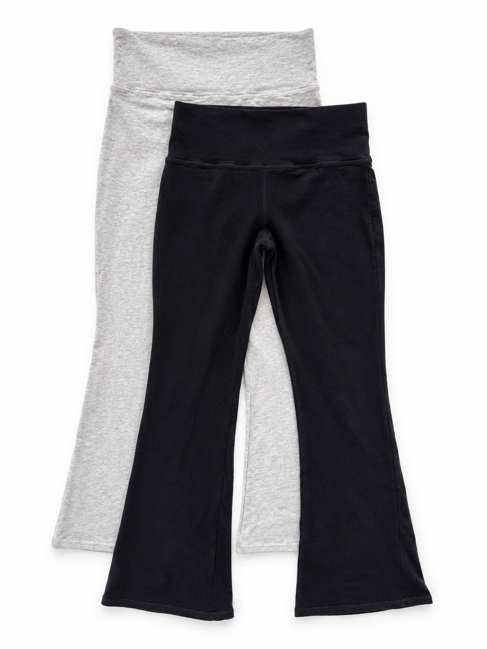 NWOT No Boundaries Women's High Rise Flare Leggings - Black & Light Gray Pack